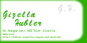 gizella hubler business card